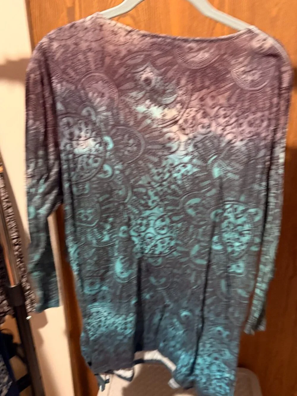 dressbarn Woman 3X Embellished Paisley Tunic